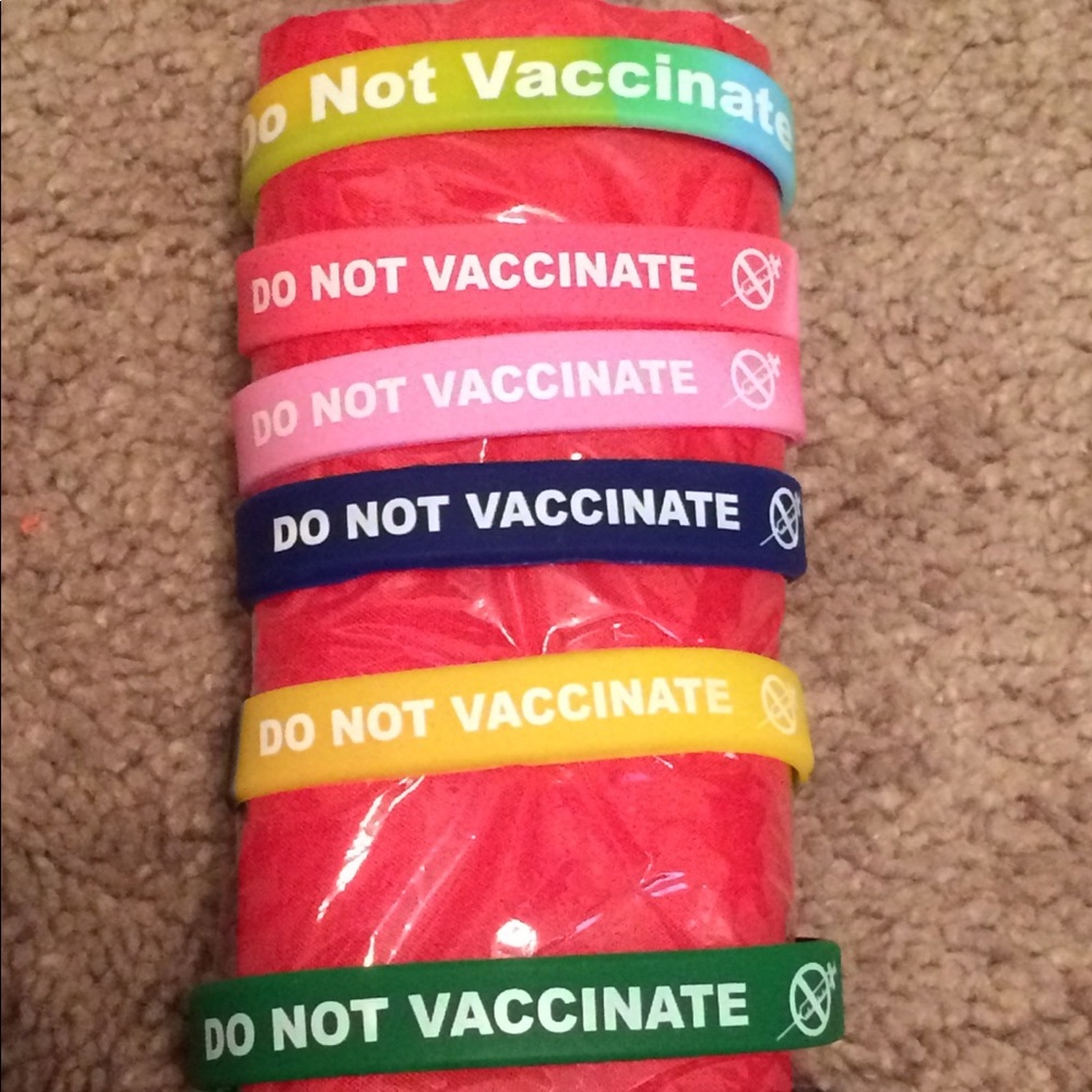 2 Do Not Vaccinate antivax boy girl adult bracelet